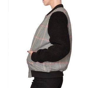 Fifth Label Houndstooth Oversized Bomber Jacket